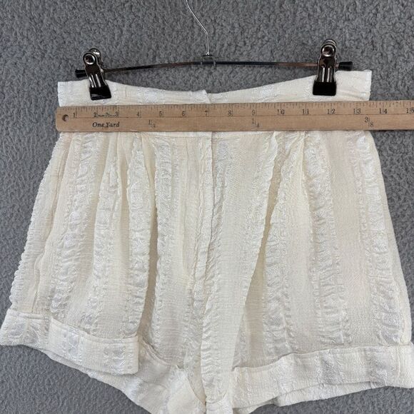 The Handloom Los Angeles Lush Short High Waisted Ivory Cotton Made in Turkey S - Picture 7 of 16